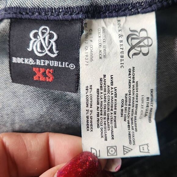 Rock & Republic Dark Blue Denim Dress,  Bodycon, Front zip, zips both ways,  NWO - Picture 9 of 9